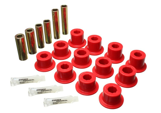 Energy Suspension 07-21 Toyota Tundra Red Rear Leaf Spring Shackle Bushing Set - Blais Performance Parts