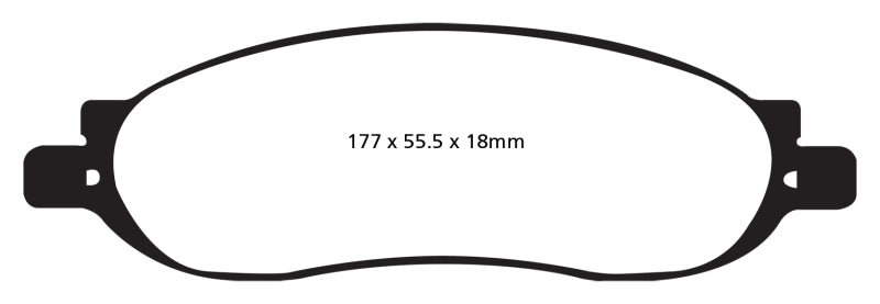 EBC 05-07 Ford F250 (inc Super Duty) 5.4 (2WD) Yellowstuff Rear Brake Pads - Blais Performance Parts