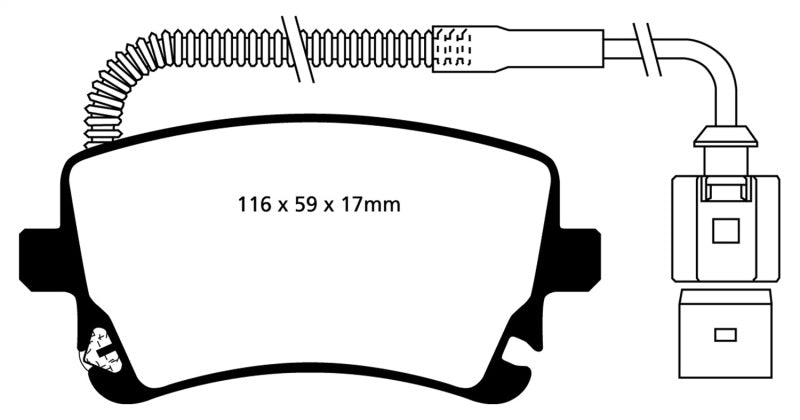 EBC 09-11 Audi A6 Quattro 3.0 Supercharged Yellowstuff Rear Brake Pads - Blais Performance Parts