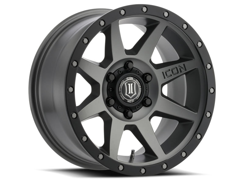 ICON Rebound 17x8.5 5x150 25mm Offset 5.75in BS 110.1mm Bore Titanium Wheel - Blais Performance Parts