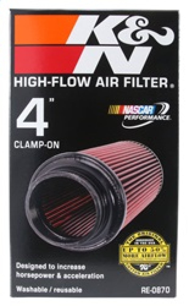 K&N Universal Rubber Filter 4inch FLG / 6inch OD-B / 4-5/8inch OD-T / 9inch H - Blais Performance Parts