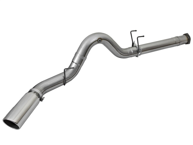 aFe LARGE BORE HD 5in 409-SS DPF-Back Exhaust w/Polished Tip 2017 Ford Diesel Trucks V8 6.7L (td) - Blais Performance Parts