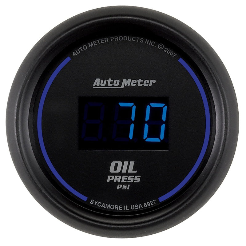 Autometer Cobalt Digital 52.4mm Black 0-100psi Oil Pressure Gauge - Blais Performance Parts