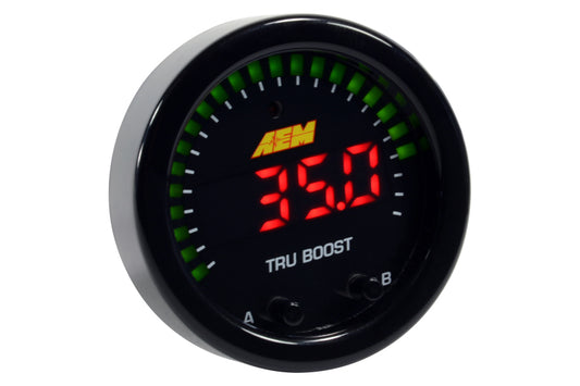 AEM X-Series Tru-Boost Controller Gauge w/ Boost Control Solenoid 80PSIg Internal MAP Sensor - Blais Performance Parts