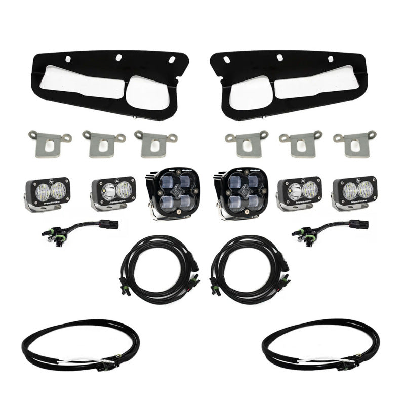 Baja Designs 2021+ Ford Bronco Clear SAE Fog Pocket Kit w/Upfitter - Blais Performance Parts