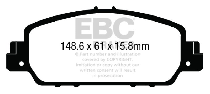 EBC 13+ Honda Accord Coupe 2.4 EX Yellowstuff Front Brake Pads - Blais Performance Parts