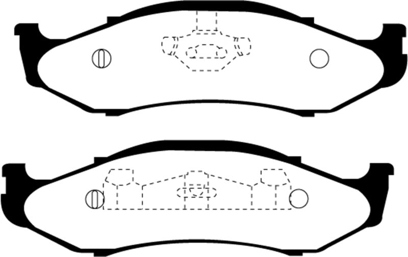 EBC 97-99 Jeep Cherokee 2.5 82mm High Rotors Yellowstuff Front Brake Pads - Blais Performance Parts