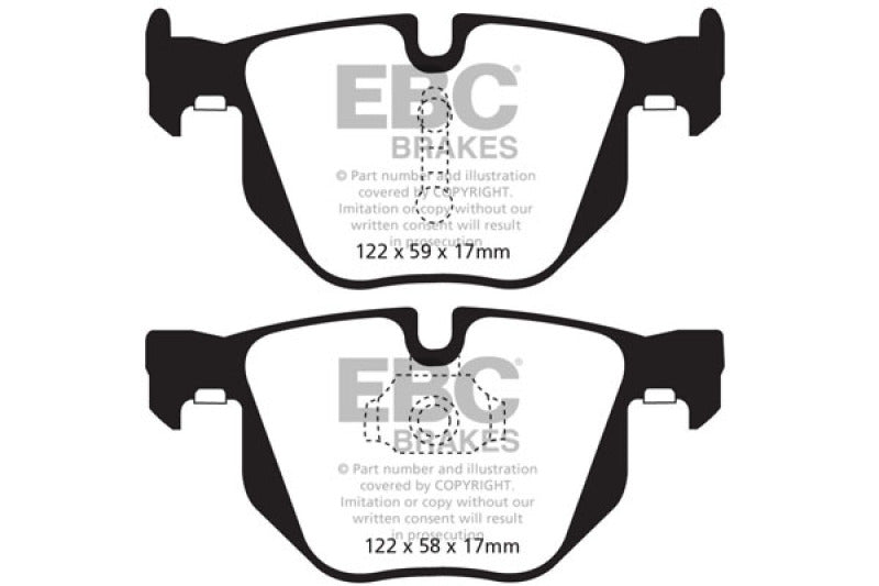 EBC 10-14 BMW X5 3.0 Turbo (35) Redstuff Rear Brake Pads - Blais Performance Parts