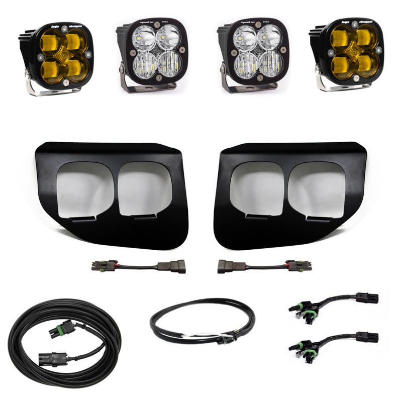 Baja Designs 2020+ Ford Super Duty Fog Lights FPK Amber SAE/Pro DC Baja Designs w/Upfitter - Blais Performance Parts