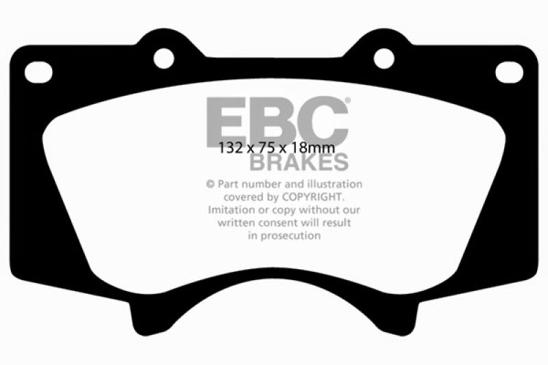 EBC 10+ Lexus GX460 4.6 Yellowstuff Front Brake Pads - Blais Performance Parts