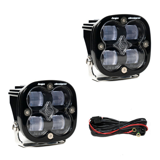 Baja Designs Squadron SAE LED Auxiliary Light Pod Pair - Clear - Blais Performance Parts