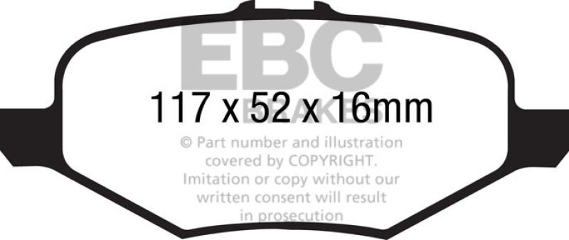 EBC 13+ Ford Explorer 3.5 Twin Turbo 4WD Yellowstuff Rear Brake Pads - Blais Performance Parts