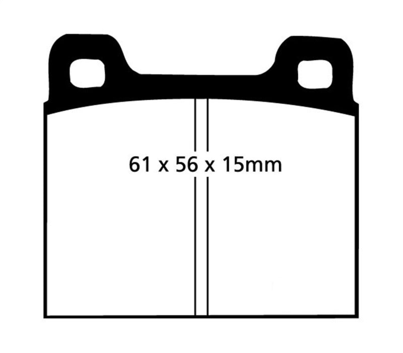 EBC 64-69 Porsche 911 2.0 (M Caliper) (Solid front rotor) Yellowstuff Front Brake Pads - Blais Performance Parts