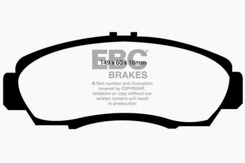 EBC 01-03 Acura CL 3.2 Greenstuff Front Brake Pads - Blais Performance Parts