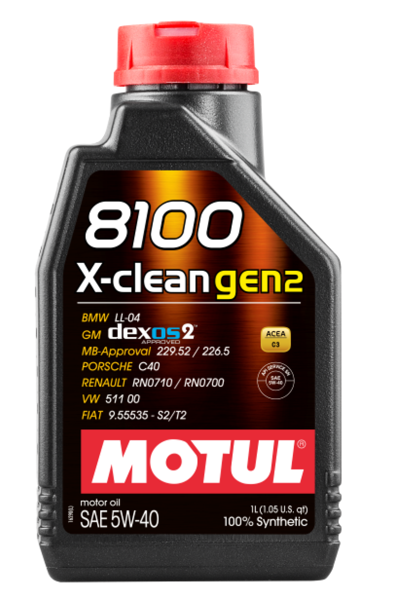 Motul 1L Synthetic Engine Oil 8100 X-CLEAN Gen 2 5W40 - Blais Performance Parts