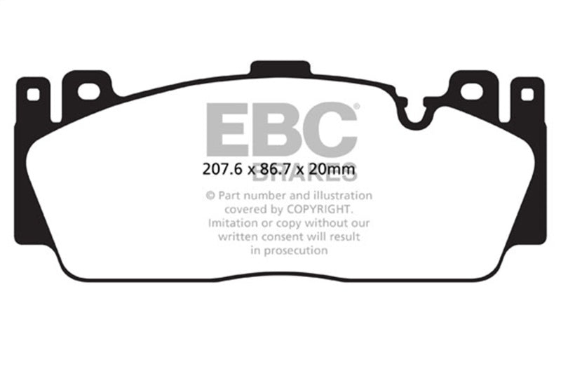 EBC 12+ BMW M5 4.4 Twin Turbo (F10) Yellowstuff Front Brake Pads - Blais Performance Parts