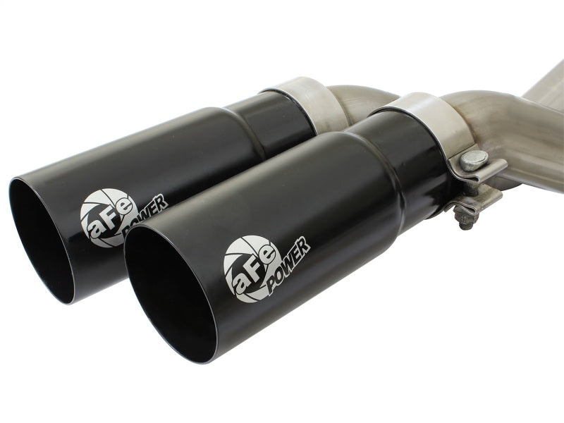 aFe Rebel Series Exhaust SS Front Side Exit CB w/ Black Tips 10-14 Ford F150 Ecoboost V8 6.2L - Blais Performance Parts