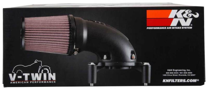 K&N 01-17 Harley Davidson Softail / Dyna FI Performance Air Intake System Silver - Blais Performance Parts