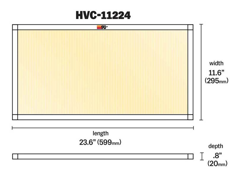 K&N HVAC Filter - 12 x 24 x 1 - Blais Performance Parts