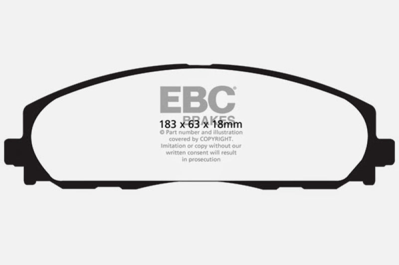 EBC 12+ Chrysler Town & Country 3.6 Yellowstuff Front Brake Pads - Blais Performance Parts