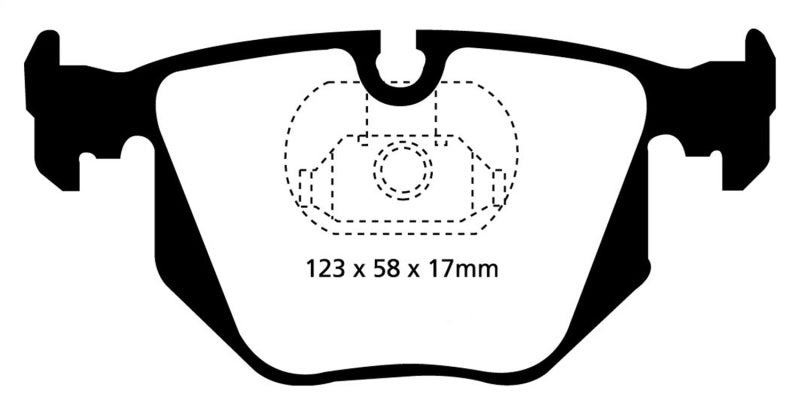 EBC 01-07 BMW M3 3.2 (E46) Redstuff Rear Brake Pads - Blais Performance Parts