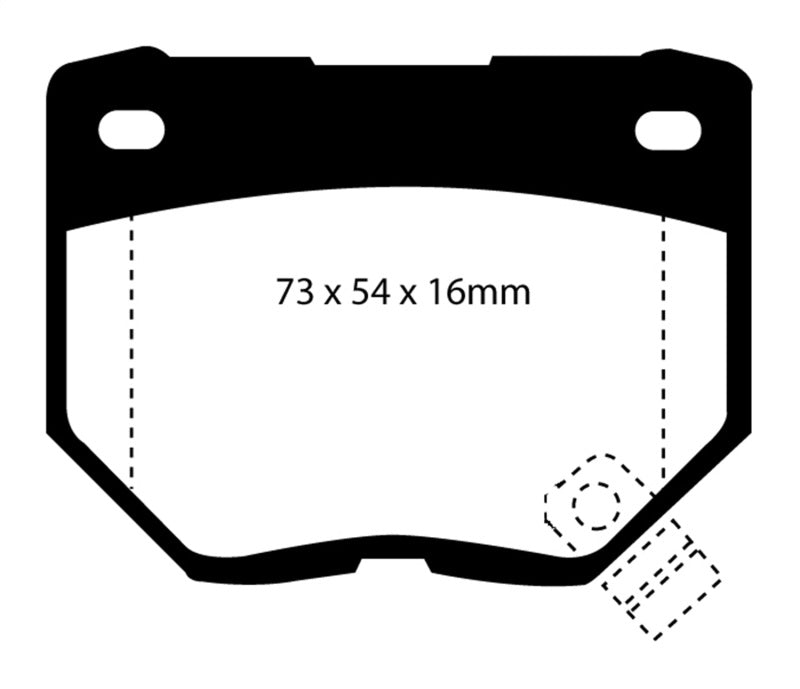 EBC 89-95 Nissan Skyline (R32) 2.6 Twin Turbo GT-R Yellowstuff Rear Brake Pads - Blais Performance Parts