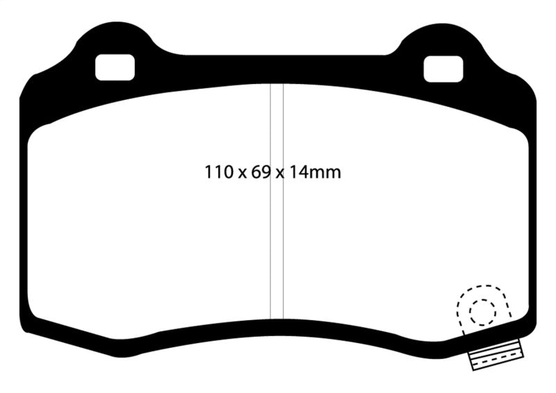 EBC 06-10 Jeep Grand Cherokee 6.1 SRT-8 Greenstuff Rear Brake Pads - Blais Performance Parts