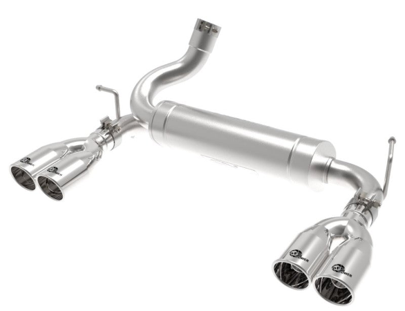 aFe Rebel Series 2.5in 409 SS Axle-Back Exhaust Polished 07-18 Jeep Wrangler (JK) V6-3.6L/3.8L - Blais Performance Parts