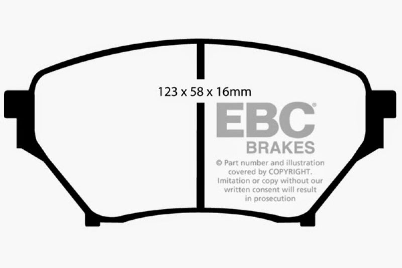 EBC 01-03 Mazda Miata MX5 1.8 (Sports Suspension) Greenstuff Front Brake Pads - Blais Performance Parts