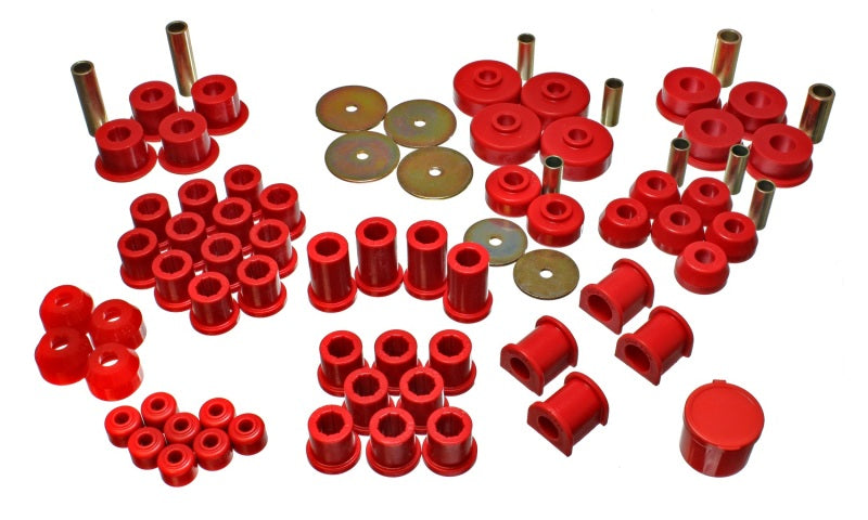 Energy Suspension 79-85 Toyota 4WD Pickup (Except T-100 & Tundra)  Red Hyper-Flex Master Bushing Set - Blais Performance Parts