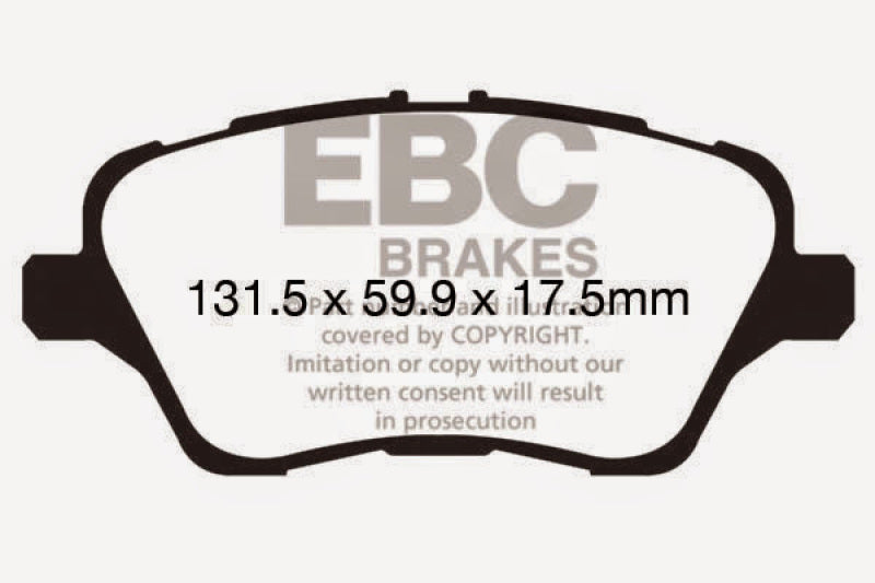 EBC 13+ Ford Fiesta 1.6 Turbo ST Greenstuff Front Brake Pads - Blais Performance Parts