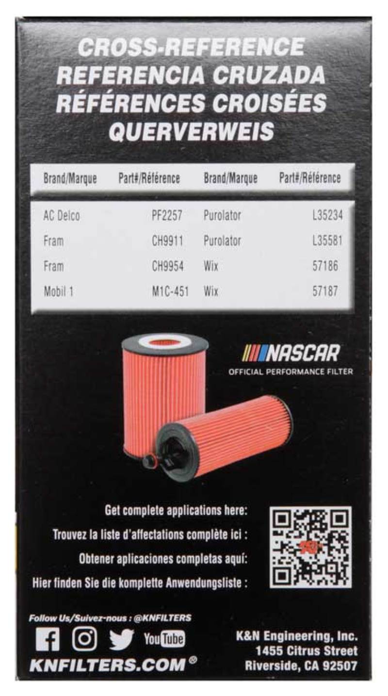 K&N 2018 Audi RS3 2.5L Cartridge Oil Filter - Blais Performance Parts