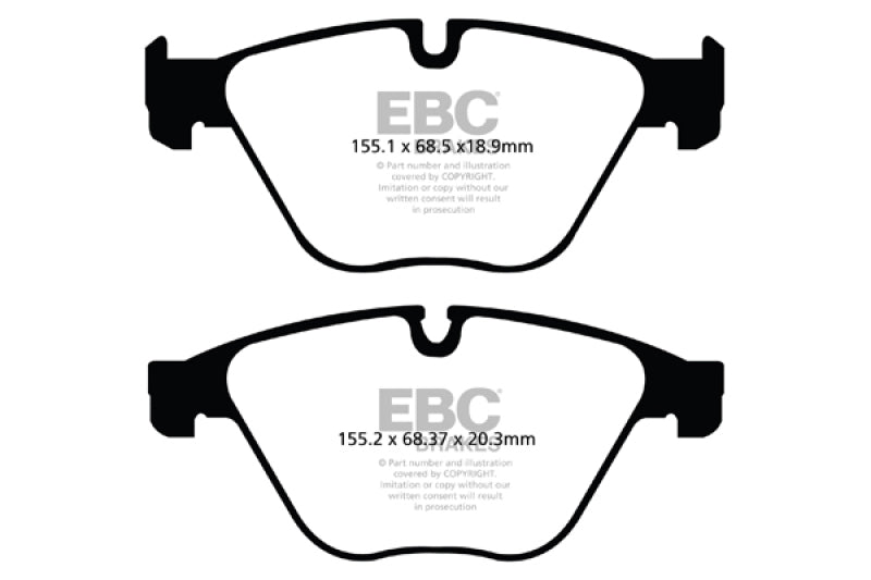 EBC 10+ BMW 535i 3.0 Turbo (F10) Yellowstuff Front Brake Pads - Blais Performance Parts