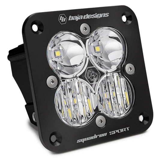 Baja Designs Squadron Sport Driving/Combo Pattern Flush Mount Black LED Light Pod - Clear - Blais Performance Parts