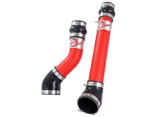 aFe Bladerunner Intercooler Tubes Hot & Cold Side 3.5in 94-02 Dodge Diesel Trucks L6-5.9L (td) - Red - Blais Performance Parts