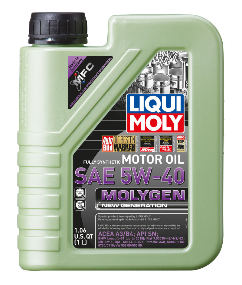 LIQUI MOLY 1L Molygen New Generation Motor Oil SAE 5W40 - Blais Performance Parts