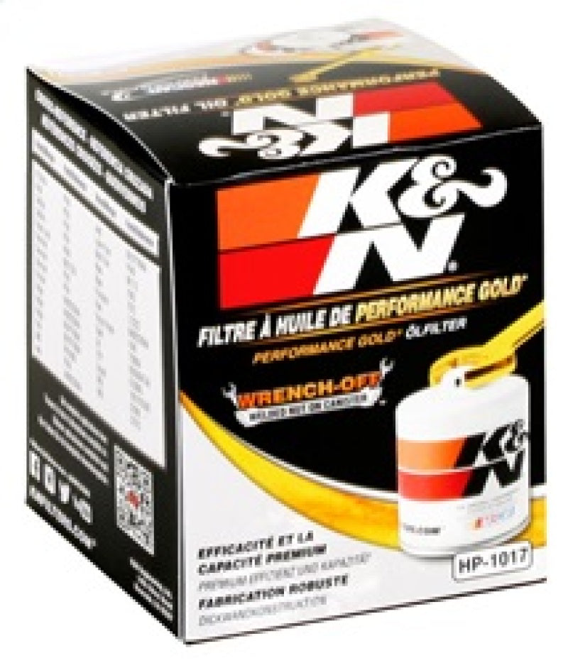 K&N 3.74inch / 2.98 OD Performance Gold Oil Filter - Blais Performance Parts