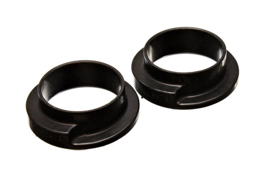 Energy Suspension Universal 2-3/16in ID 3in OD 1in H Black Coil Spring Isolators (2 per set) - Blais Performance Parts