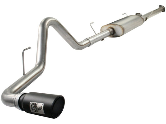 aFe MACHForce XP Exhausts Cat-Back SS-409 EXH CB Toyota Tundra 10-11 V8-5.7L 145.7 WB (blk tip) - Blais Performance Parts