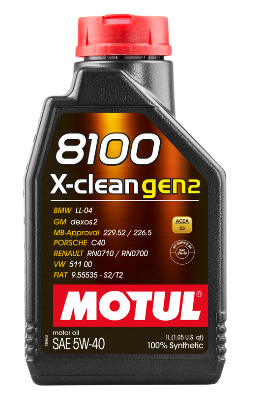 Motul 1L Synthetic Engine Oil 8100 X-CLEAN Gen 2 5W40 - Blais Performance Parts