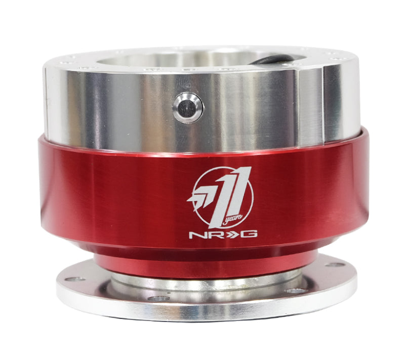 NRG Quick Release - Silver Body/ Red Chrome Ring - Blais Performance Parts