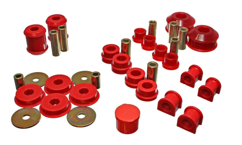 Energy Suspension 03-05 Mitsubishi Lancer EVO 8 Red Hyper-flex Master Bushing Set - Blais Performance Parts