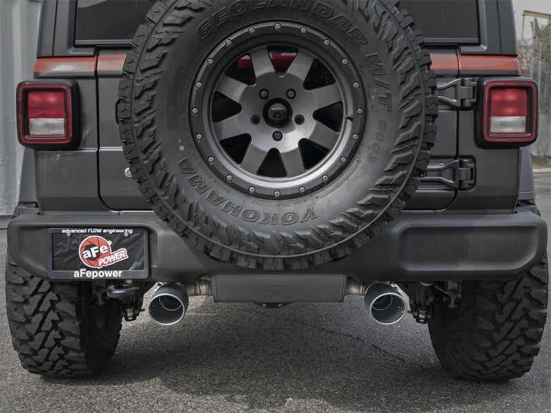aFe Rebel Series 2.5in 409 SS Axle-Back Exhaust w/ Black Tips 2018+ Jeep Wrangler (JL) V6 3.6L - Blais Performance Parts