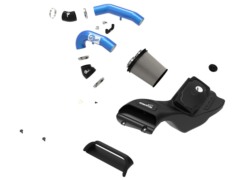 aFe 21-22 Ford F-150 Raptor V6-3.5L(tt) Momentum XP Cold Air Intake System Blue w/ Pro Dry S Filter - Blais Performance Parts