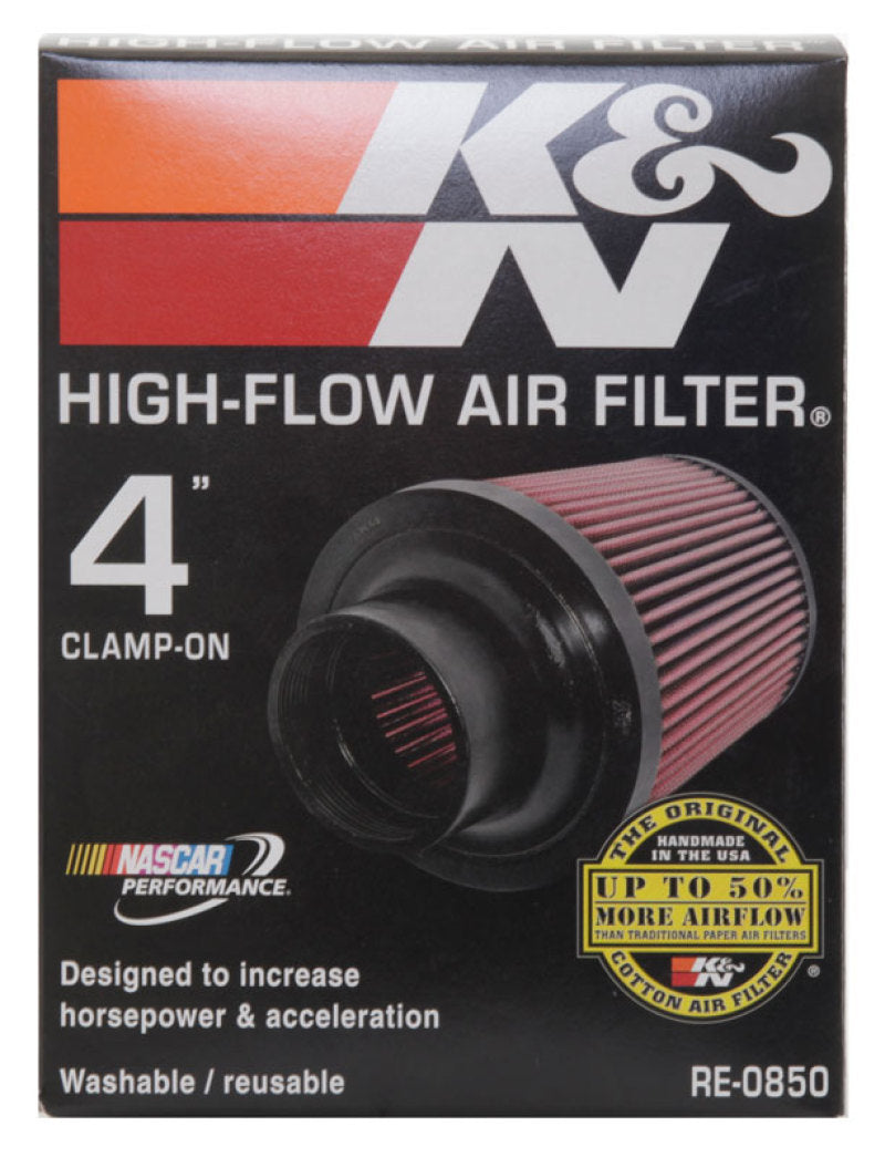K&N Universal Air Filter (4in. Flange / 6in. Base OD / 4-5/8in. Top OD / 6in. Height) - Blais Performance Parts
