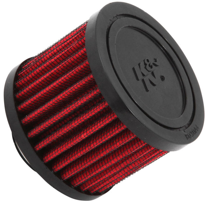 K&N 1 inch ID 3 inch OD 2.375 inch H Rubber Base Crankcase Vent Filter - Blais Performance Parts