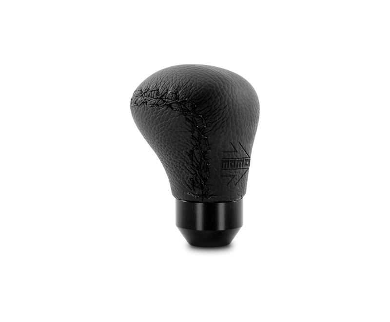 Momo Anatomico Shift Knob - Black Leather, Black Stitching - Blais Performance Parts