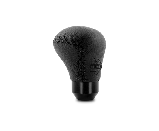 Momo Anatomico Shift Knob - Black Leather, Black Stitching - Blais Performance Parts