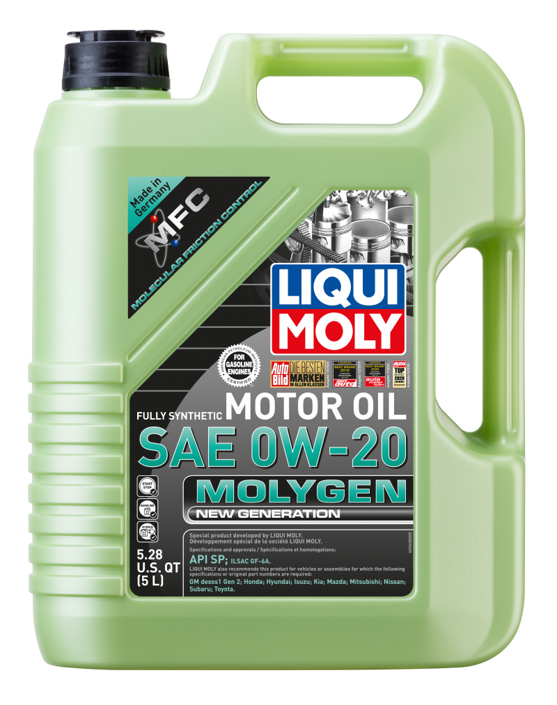 LIQUI MOLY 5L Molygen New Generation Motor Oil SAE 0W20 - Blais Performance Parts