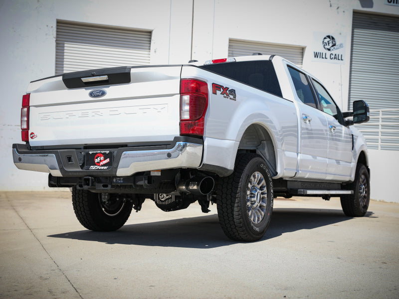 aFe Apollo GT Series 3-1/2in 409 SS Axle-Back Exhaust 17-20 Ford F-250/F-350 Black Tips w/o Muffler - Blais Performance Parts